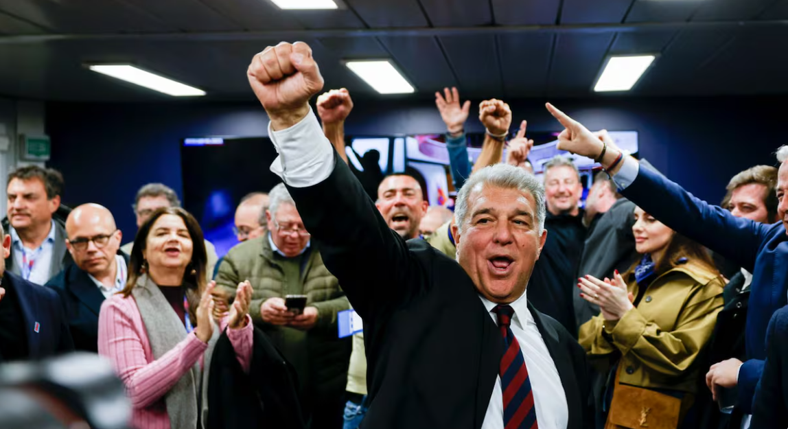 开云入口-拉波尔塔历史性连任：得票率创新高，掌舵巴萨至2031年